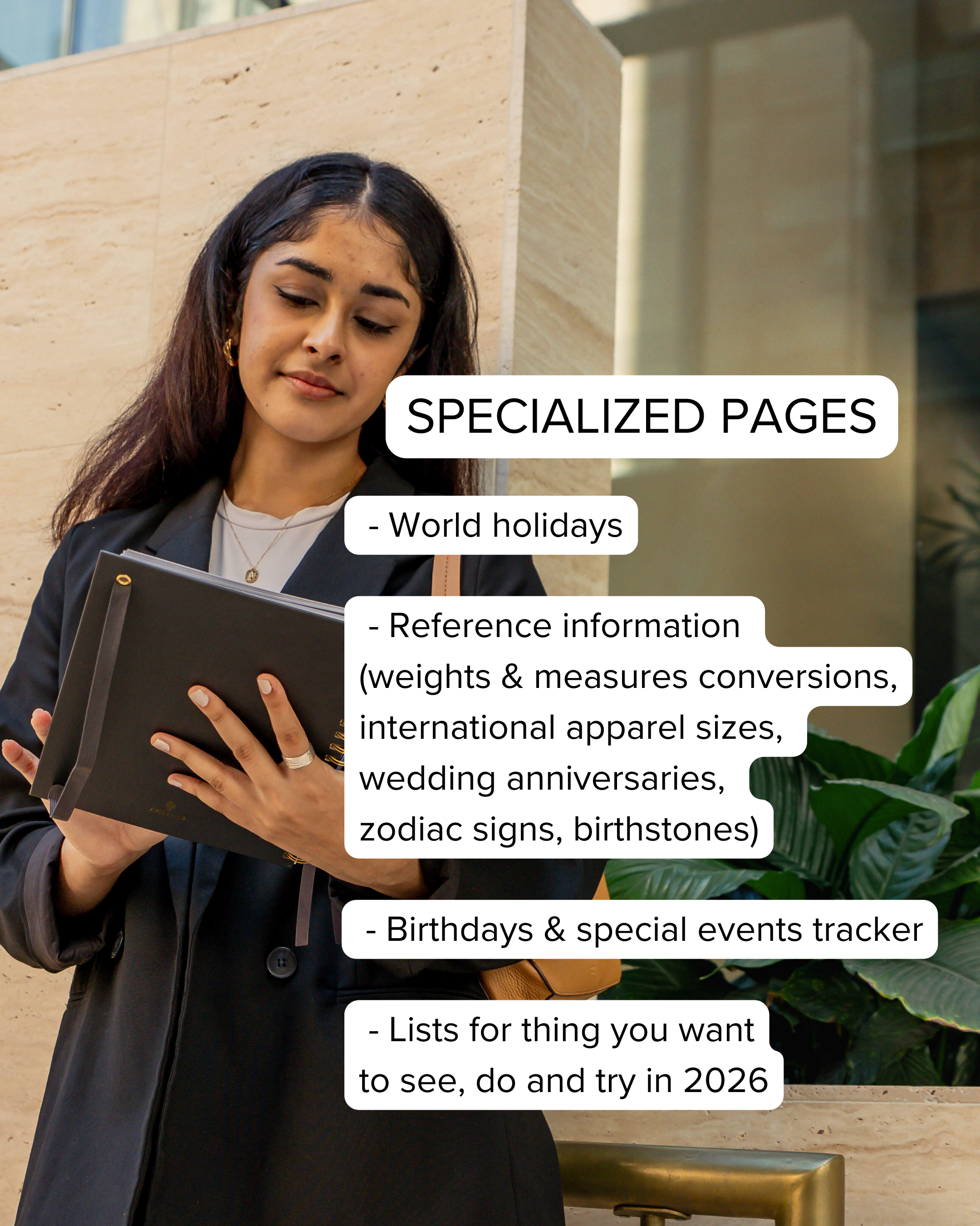 Smart Women Society - B5 Week-to-View - 2026 Calendar Year Diary/Planner - Beige