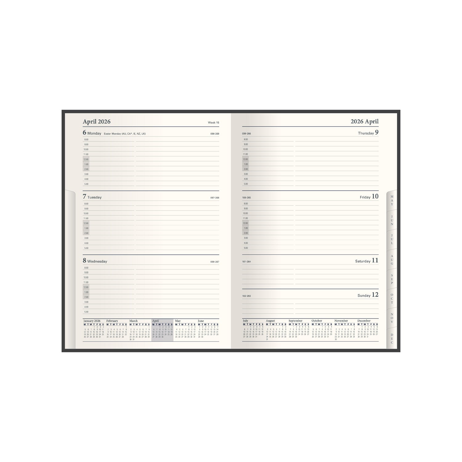 Classic - Compact Week-To-View Diary with Appointments - 2026 Calendar Year Planner