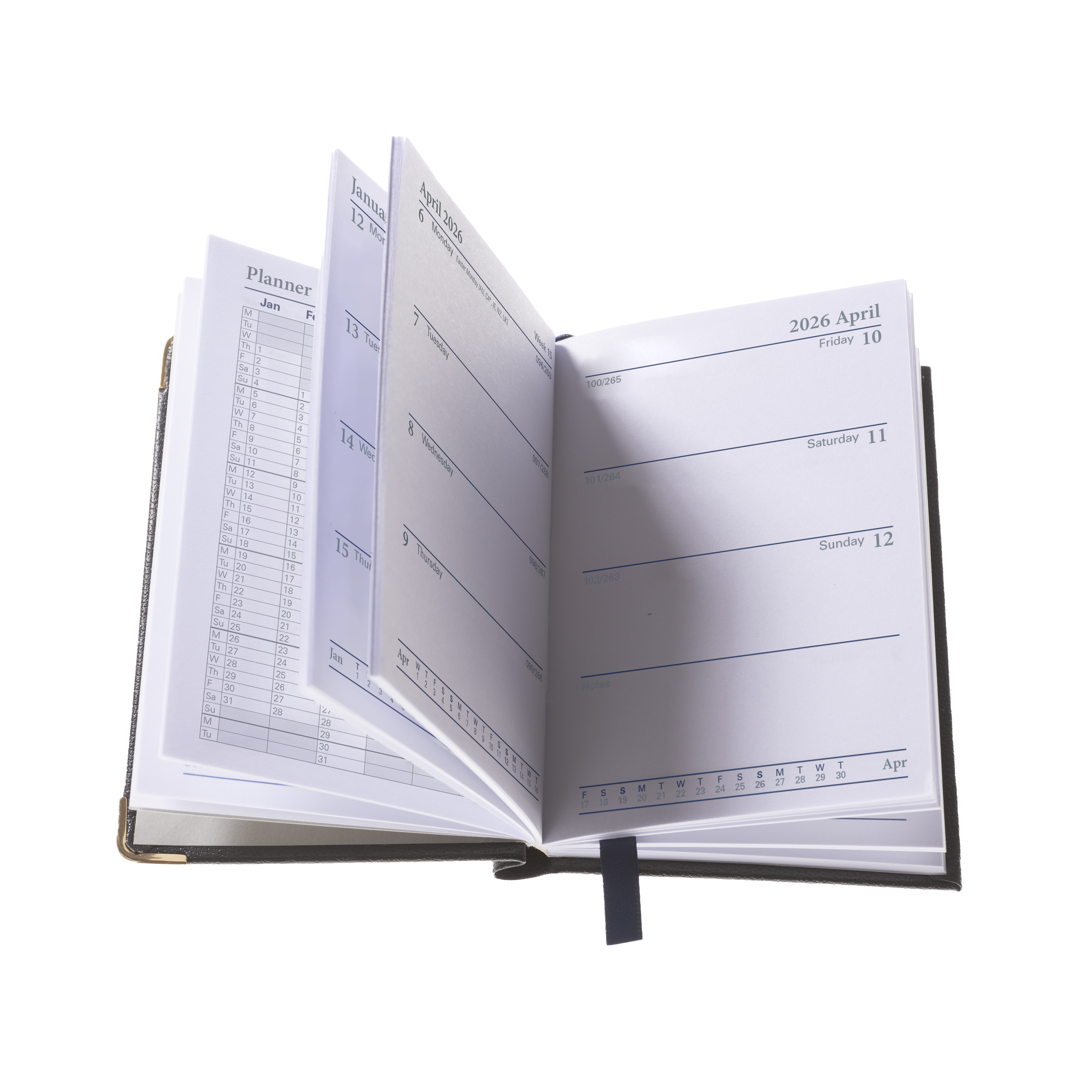 Business Pockets - Pocket - Week-To-View - Diary - 2026 Calendar Year Planner
