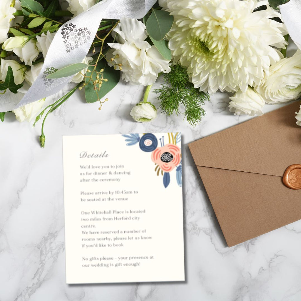 Collins Wedding/Event Stationery - Information Cards – Collins Debden UK