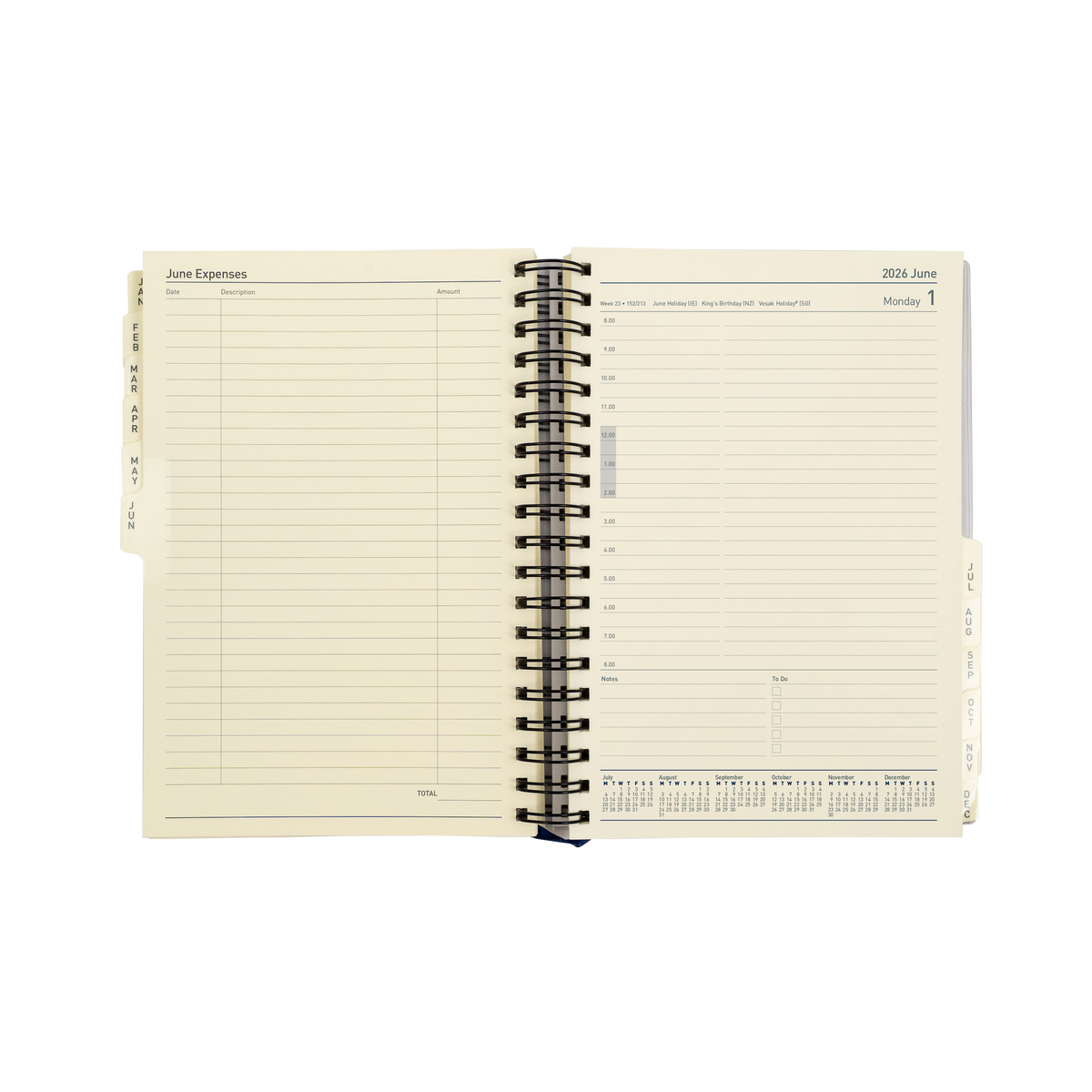 Elite - Executive Day-to-Page Diary - 2026 Calendar Year Planner