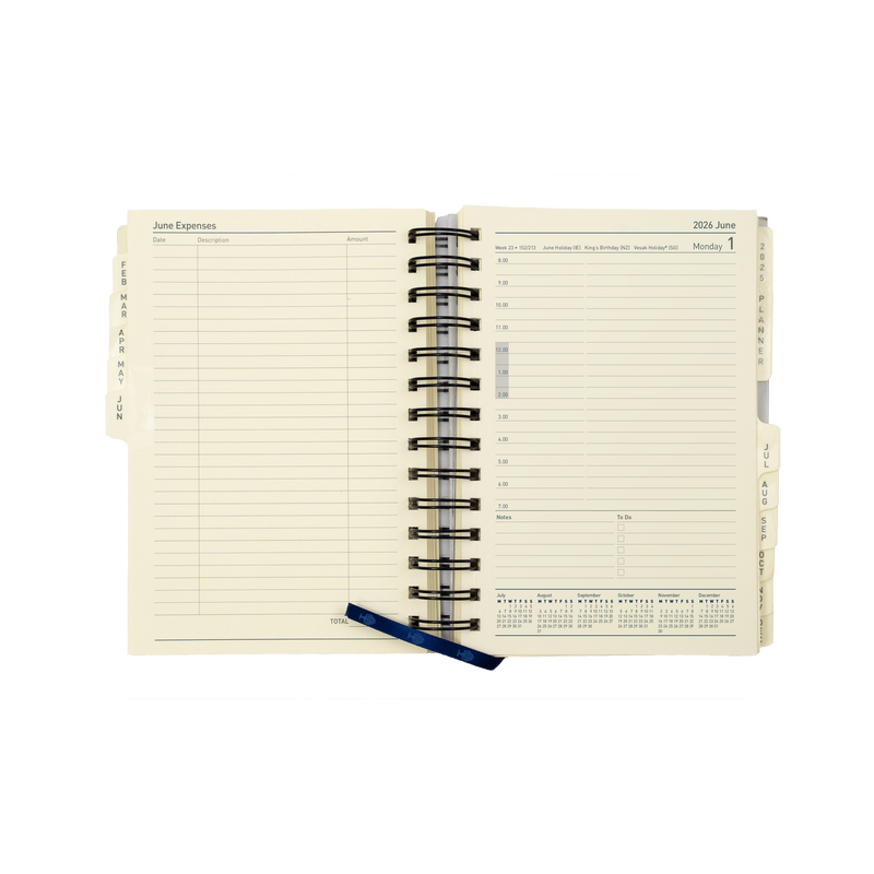 Elite - Compact Day-to-Page Diary Refill - 2026 Calendar Year Planner