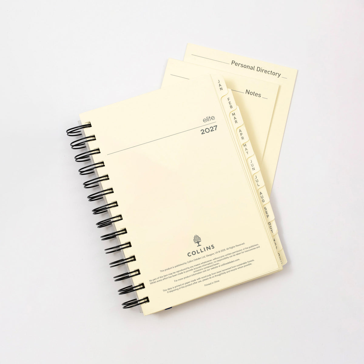 2027 Calendar Year Planner - 12 Month Compact Day-to-Page Diary Refill - Collins Debden Elite Range (1140R-27)