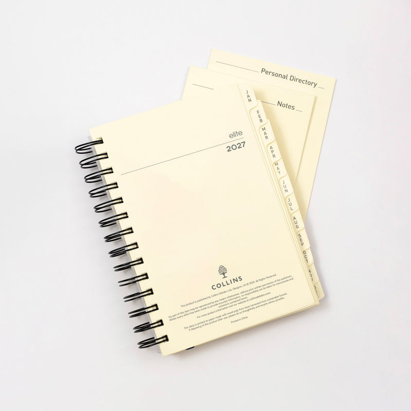 2027 Calendar Year Planner - 12 Month Compact Day-to-Page Diary Refill - Collins Debden Elite Range (1140R-27)