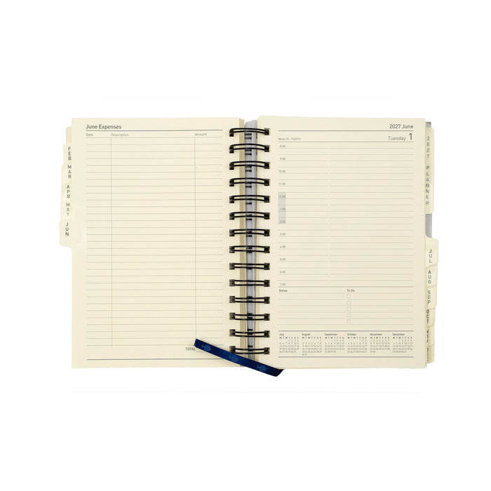 2027 Calendar Year Planner - 12 Month Compact Day-to-Page Diary Refill - Collins Debden Elite Range (1140R-27)