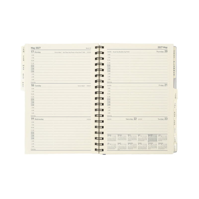 2027 Calendar Year Planner - 12 Month Compact Week-to-View Diary Refill - Collins Debden Elite Range (1150R-27)