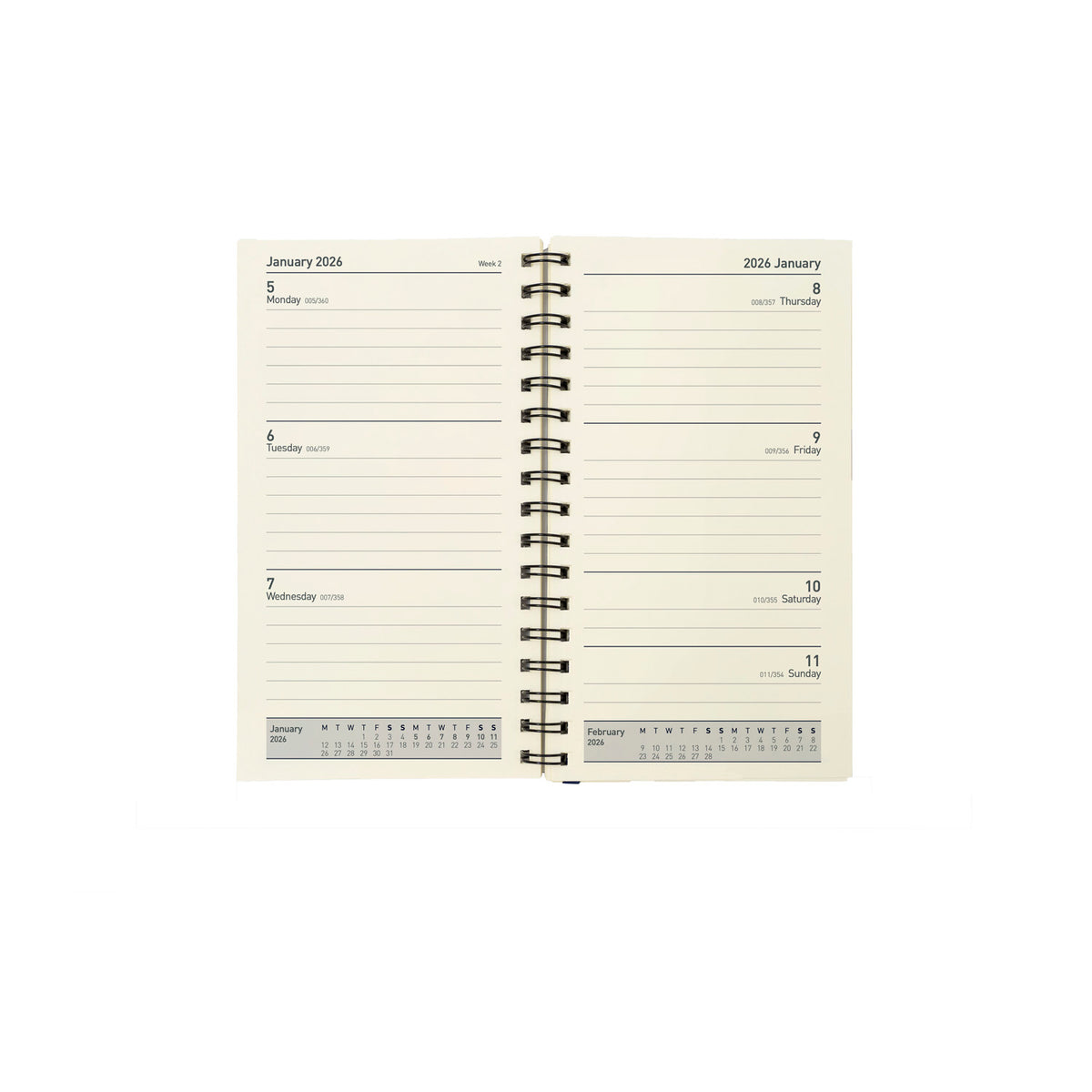 Elite - Pocket Week-to-View Mid/Academic Year Diary Planner Refill 2025-2026
