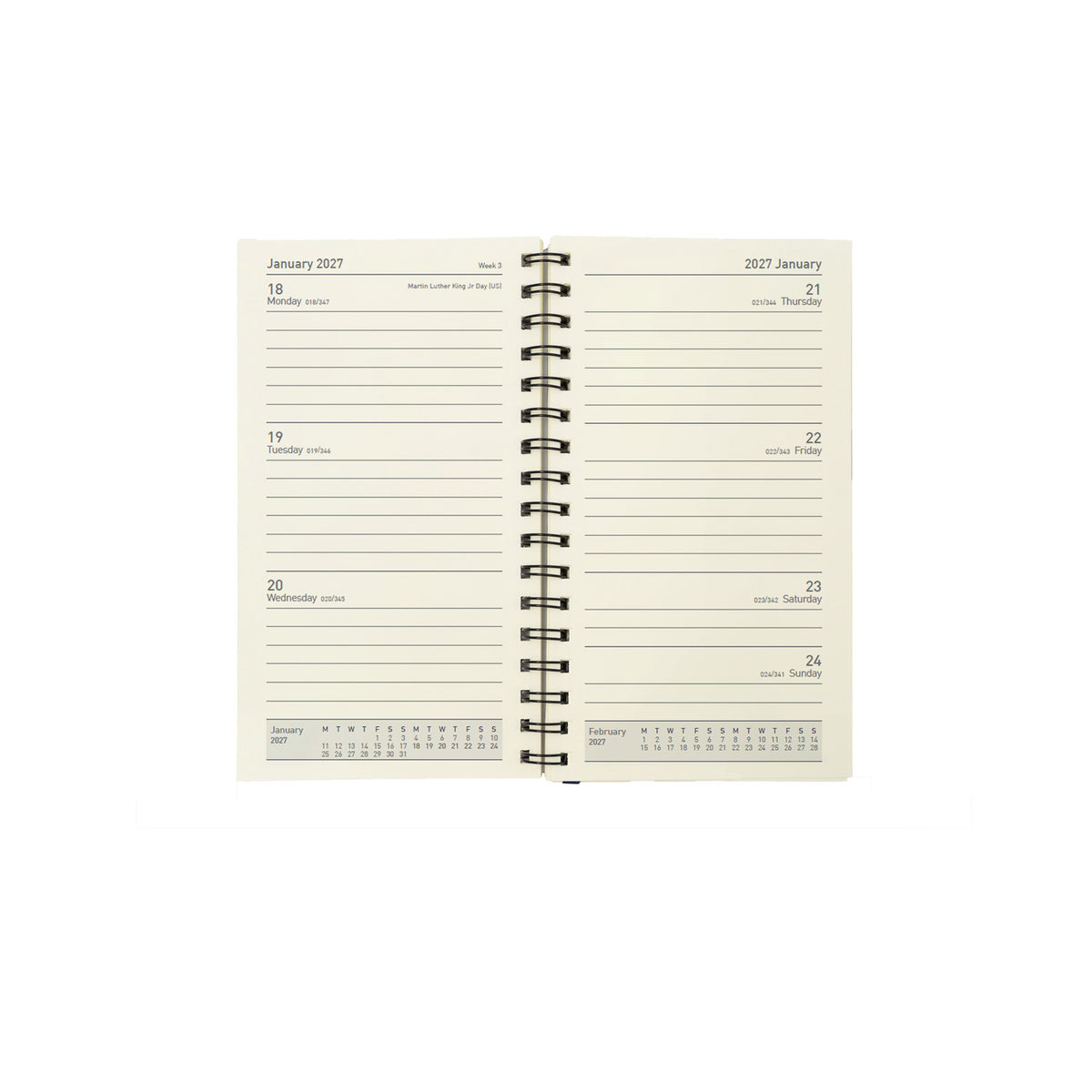 2026-2027 - Mid Year 13 Month Pocket Diary Refill Insert - Collins Debden Elite Range