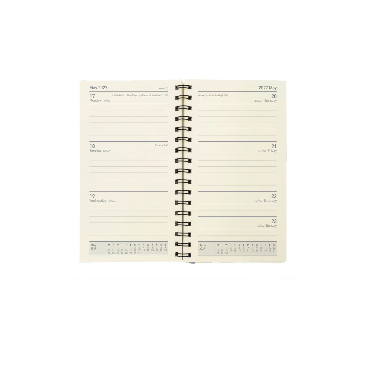2027 Calendar Year Planner - 12 Month Pocket Week-to-View Diary Refill - Collins Debden Elite Range (1165R-27)