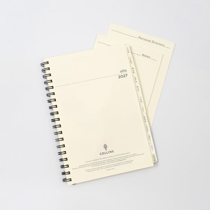 2027 Calendar Year Planner - 12 Month Manager Week-to-View Diary Refill - Collins Debden Elite Range (1190R-27)