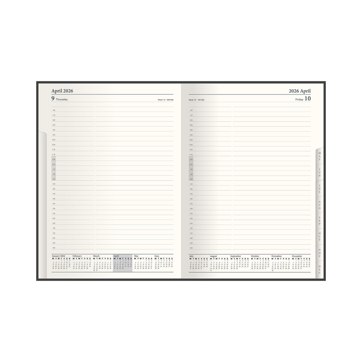 Classic - Manager - Day-To-Page - Diary - 2026 Calendar Year Planner