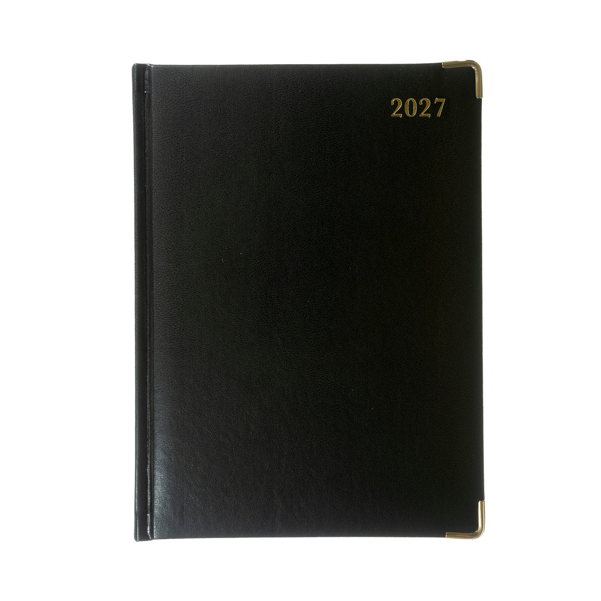 2027 Calendar Year Planner - 12 Month 260x190mm Manager Day-to-Page Diary - Faux Leather Cover in Black - Collins Debden Classic Range (1200V.99-27)