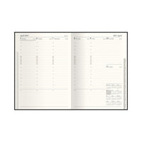 2027 Calendar Year Planner - 12 Month 260x190mm Manager Week-to-View Diary - Faux Leather Cover in Black - Collins Debden Classic Range (1210V.99-27)