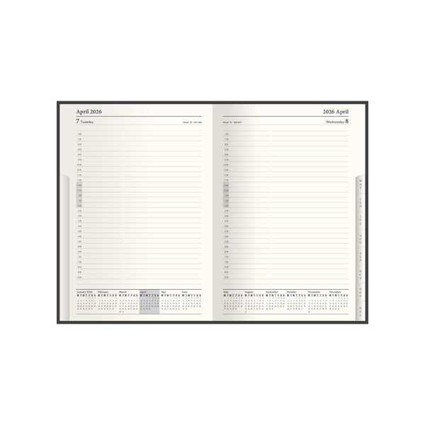 Classic - Compact Day-to-Page Diary with Appointments - 2026 Calendar Year Planner