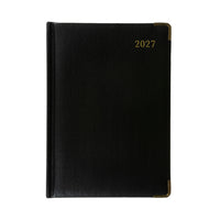 2027 Calendar Year Planner - 12 Month A5 Day-to-Page Diary in Black - Collins Debden Classic Range (1250V.99-27)