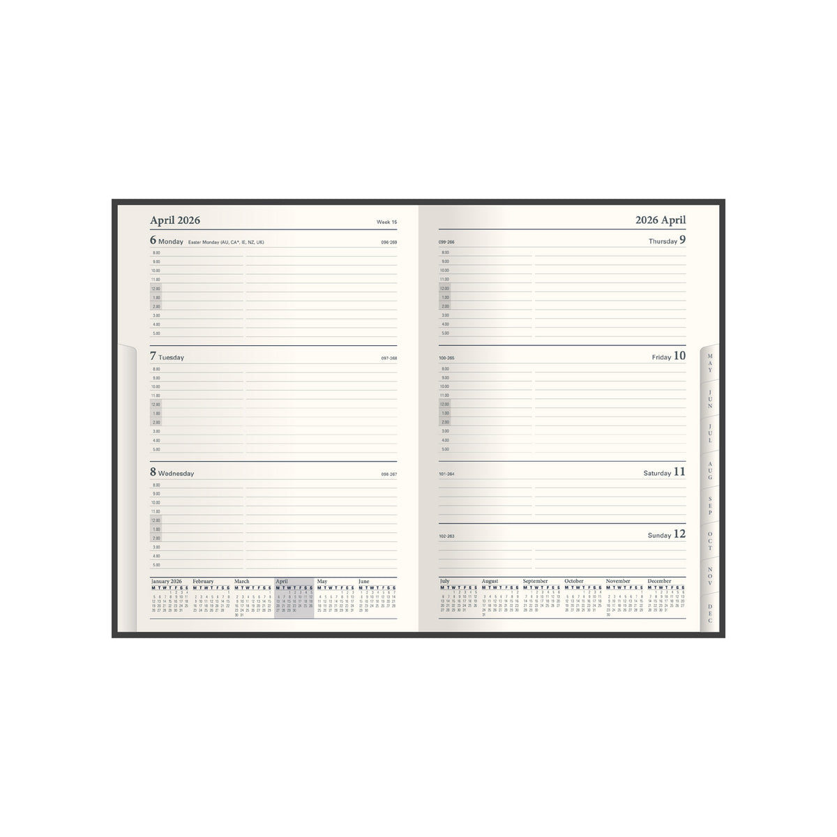 Classic - Compact Week-To-View Diary with Appointments - 2026 Calendar Year Planner