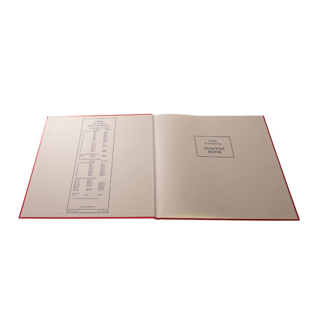Cathedral -  Accounts Book Analysis 4 Debit, 16 Credit Columns - Red (150/4/16.1)