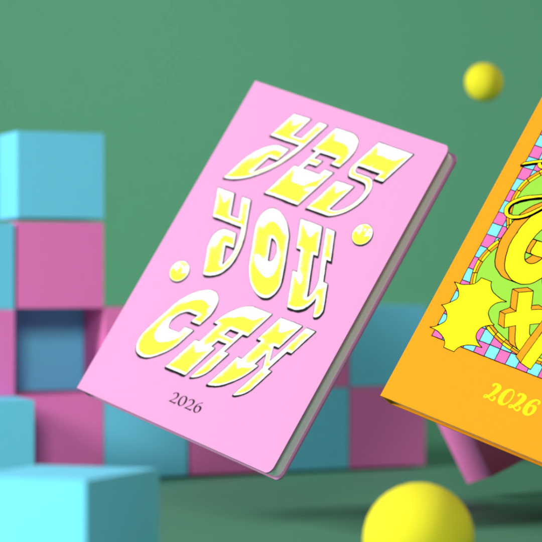 Positive by Ben Woodcock - A5  Week-To-View - Diary - 2026 Calendar Year Planner