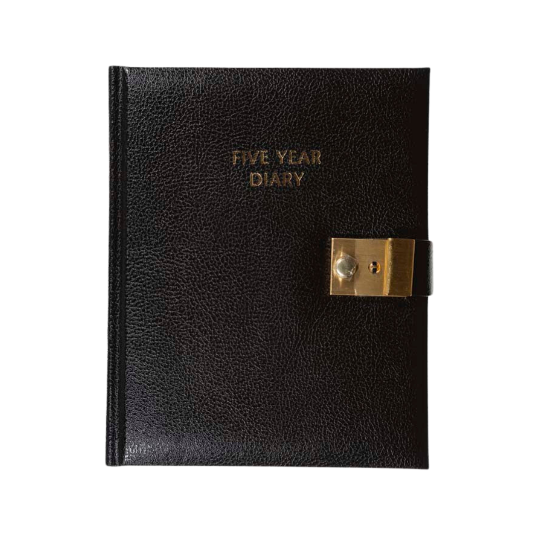 5 Year Diary - Undated A5 Week to View - Black (5Y1LBlack)
