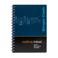 Ideal - A6 Cashbook Wiro Single Cash - 120 Pages  - Blue (711)