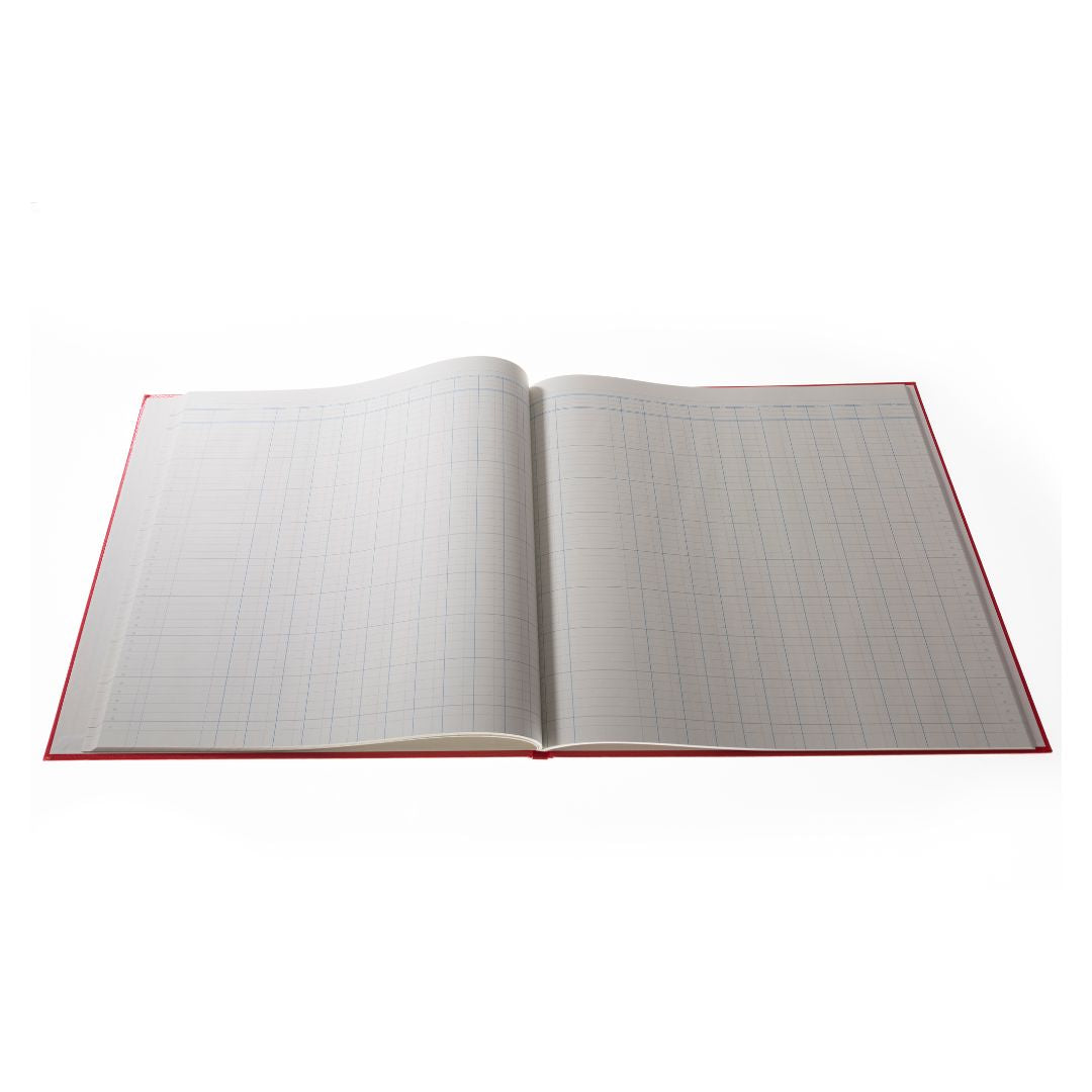 Cathedral -  Accounts Book Analysis 12 Cash Columns - Red (150/12.1)