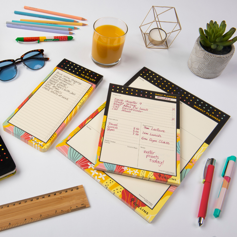 Kalos  -  Daily Planner Pad A5 Daily - Yellow (KL15U1.45)