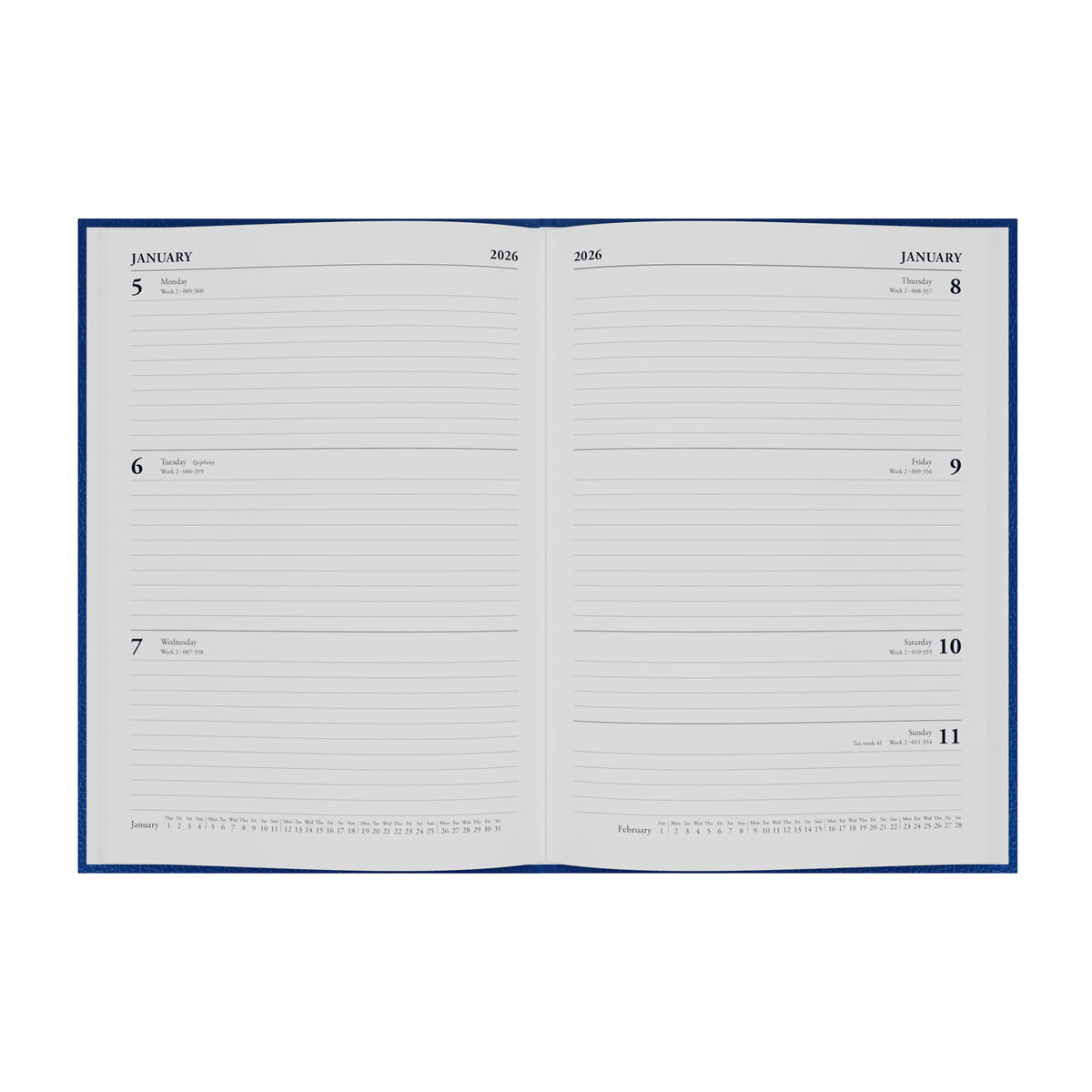 Desk - A5 Week-to-View Mid/Academic Year Diary Planner 2025-2026