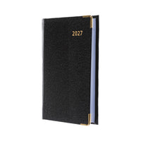 2027 Calendar Year Planner - 12 Month Pocket Week-to-View + Pen Diary - Hard Cover in Black - Collins Debden Business Range (392BP.99-27)
