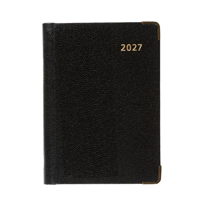2027 Calendar Year Planner - 12 Month Pocket Week-to-View + Pen Diary - Hard Cover in Black - Collins Debden Business Range (392BP.99-27)