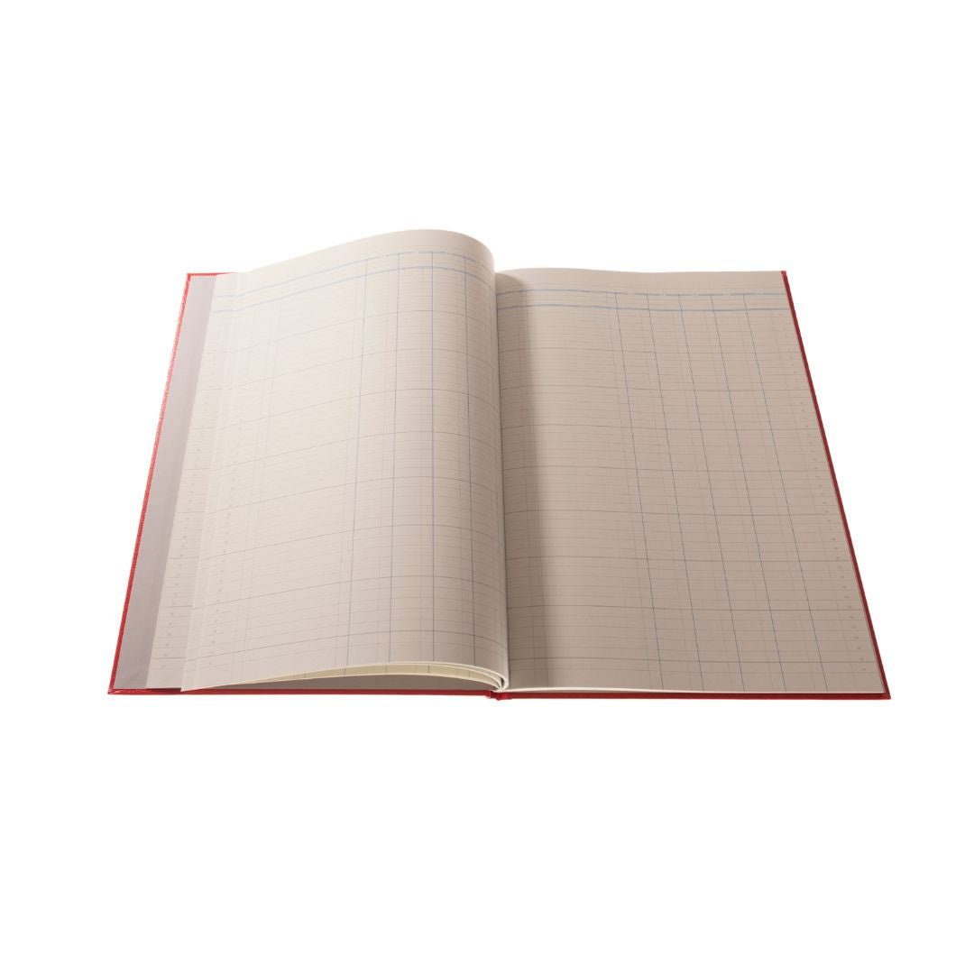 Cathedral -  Accounts Book 5 Cash Columns  - Red (69/5.1)
