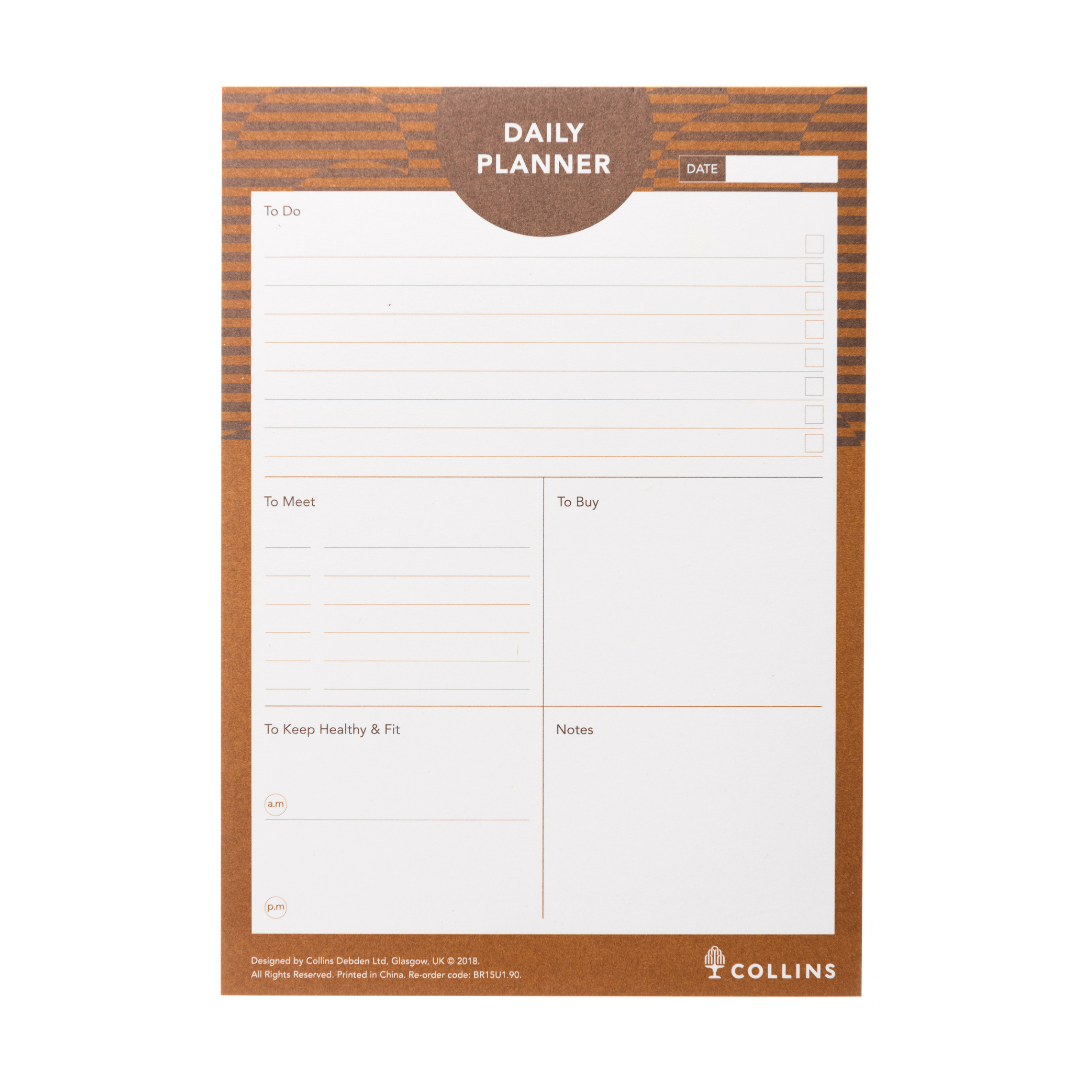 Brilliance  -  Daily Planner Pad A5 Daily - Brown (BR15U1.90)