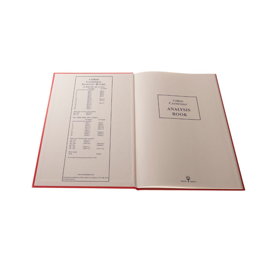 Cathedral -  Accounts Book  4 Cash Columns  - Red (69/4.1)