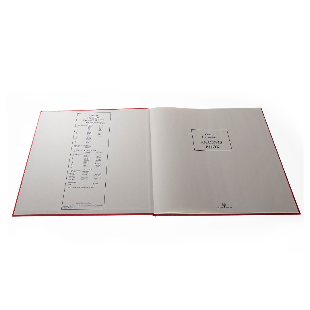Cathedral -  Accounts Book Analysis 12 Cash Columns - Red (150/12.1)
