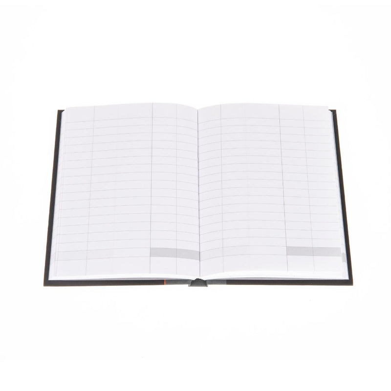 Ideal - A6 Cashbook Casebound  Single Cash - 192 Pages  - Black (411)