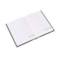 Ideal - A6 Cashbook Casebound  Single Cash - 192 Pages  - Black (411)