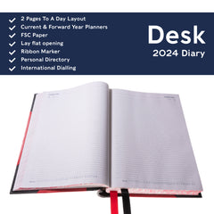 Collins Desk - 2024 A4 Two Pages to a Day Business Diary (42-24)
