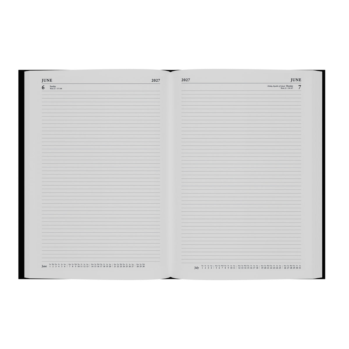2027 Calendar Year Planner - 12 Month A4 Day-to-Page Diary - Hard Cover - Collins Debden Standard Desk Range