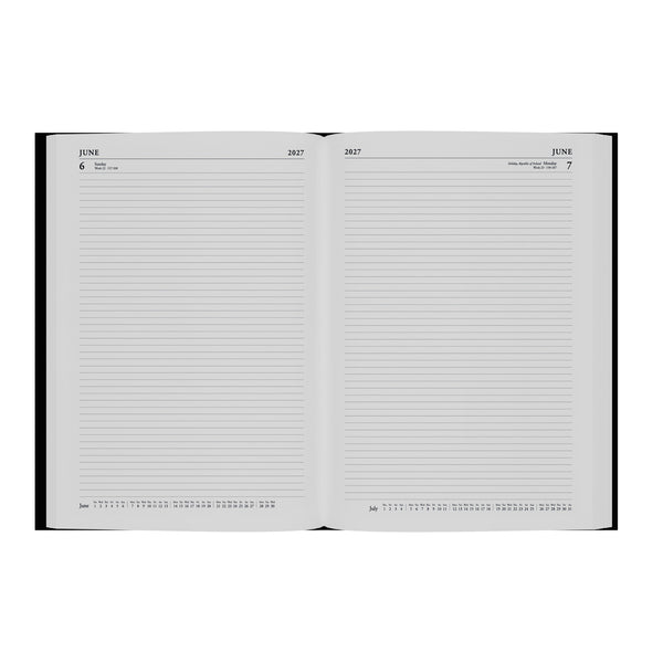 2027 Calendar Year Planner - 12 Month A4 Day-to-Page Diary - Hard Cover - Collins Debden Standard Desk Range
