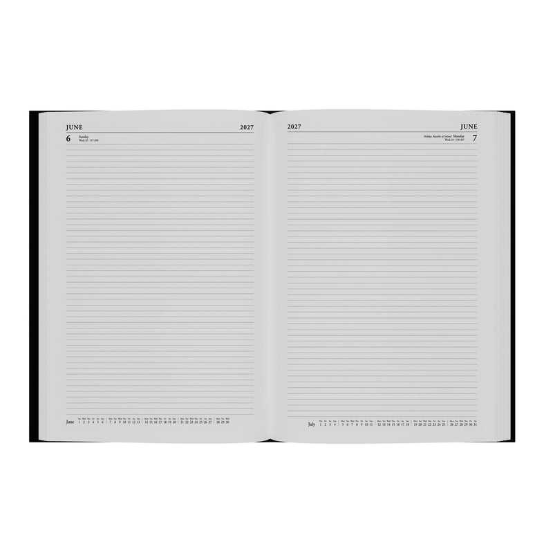 2027 Calendar Year Planner - 12 Month A4 Day-to-Page Diary - Hard Cover - Collins Debden Standard Desk Range