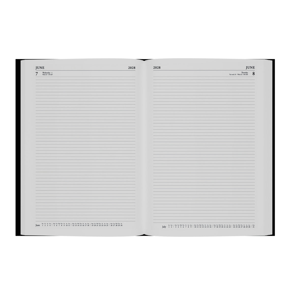 2028 Early Edition Calendar Year Planner - 12 Month A4 Day-to-Page Diary - Hard Cover - Collins Debden Standard Desk Range