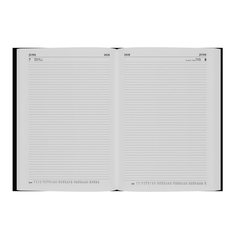 2028 Early Edition Calendar Year Planner - 12 Month A4 Day-to-Page Diary - Hard Cover - Collins Debden Standard Desk Range