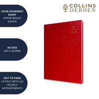 Desk - A4 Day-to-Page with Appointments Mid/Academic Year Diary Planner 2025-2026