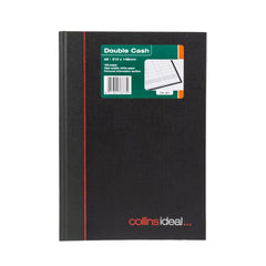 Ideal - A5 Cashbook  Casebound  Double Cash - 192 Pages  - Black (464)