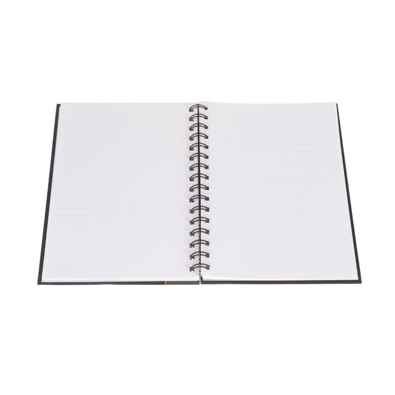 Ideal - A5 Cashbook Wiro Feint - 192 Pages  - Black (468W)