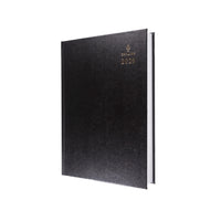 Standard Desk - A4  Two-Pages-To-A-Day Diary - 2026 Calendar Year Planner (Black)