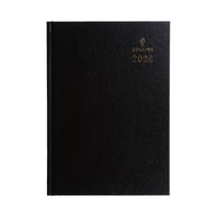 Standard Desk - A4  Two-Pages-To-A-Day Diary - 2026 Calendar Year Planner (Black)