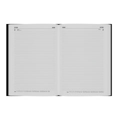 Standard Desk - A4  Two-Pages-To-A-Day Diary - 2026 Calendar Year Planner (Black)