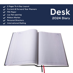 Collins Desk - 2024 A4 Two Pages to a Day Business Diary (47-24)