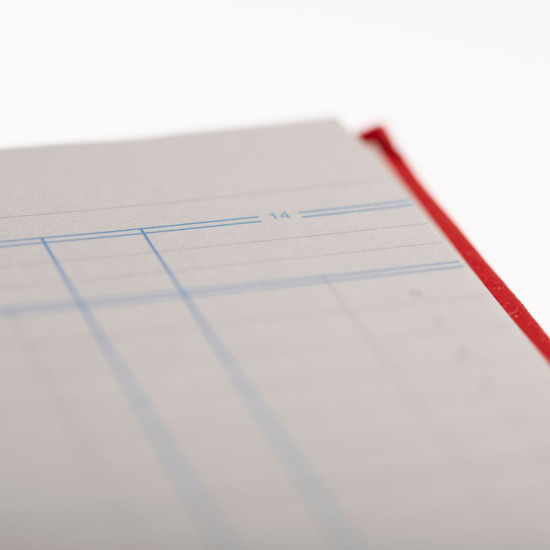 Cathedral -  Accounts Book Analysis  7 Debit, 14 Credit Columns - Red (150/7/14.1)
