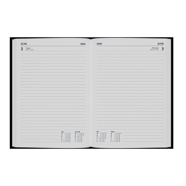 Standard Desk - A5 Day-To-Page Diary - 2026 Calendar Year Planner